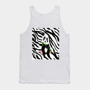 Cute panda with zebra pattern Tank Top